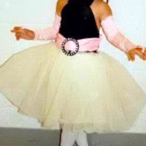 Weissman cream color tutu with black velvet like top one piece. Ballet Child - Picture 1 of 14